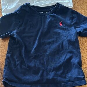 Polo navy  Blue Kids Shirt with Red Logo